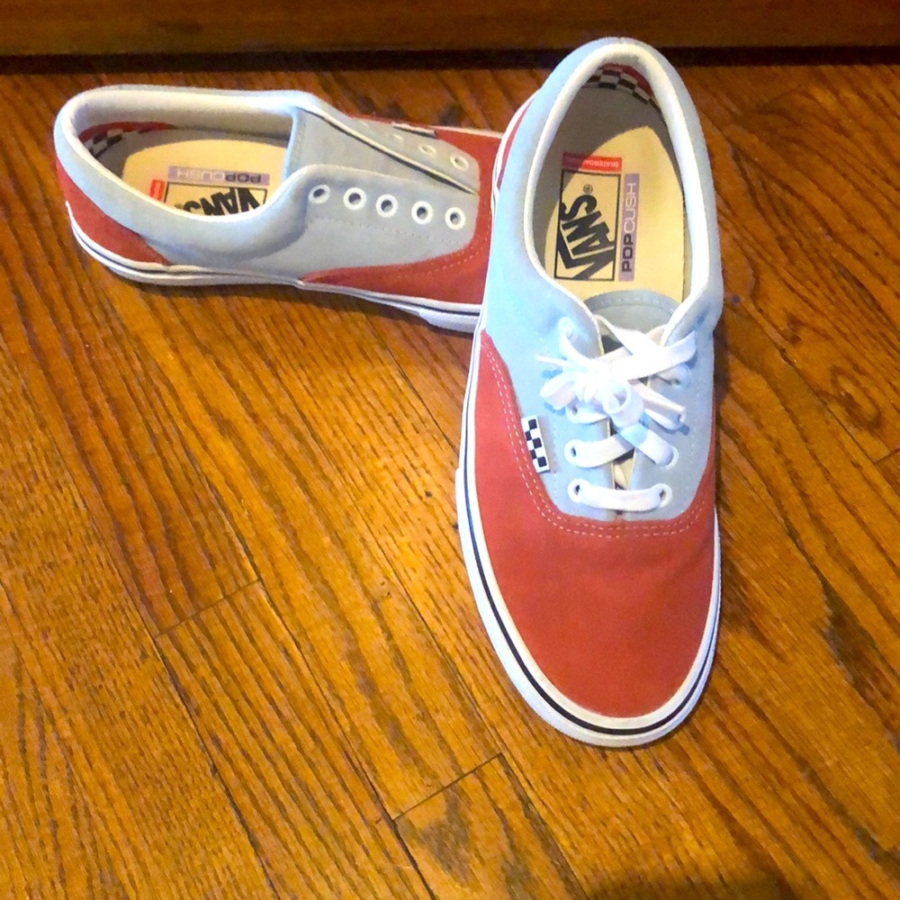 Vans lace ups, Men’s SZ 8 custom suede new, pristine.